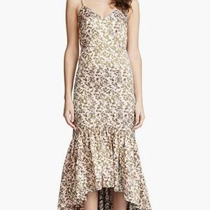 Jill Stuart Floral Jacquard Midi Dress